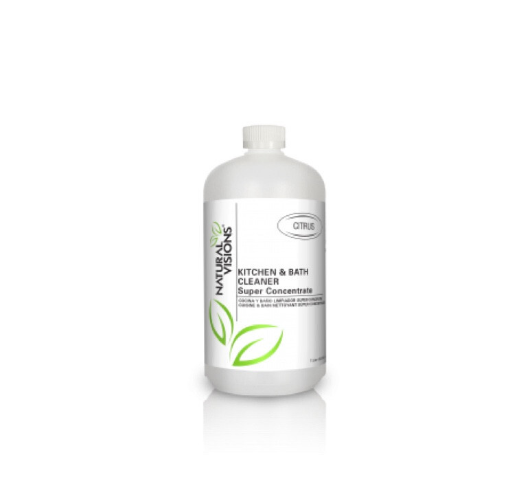 NATURAL VISIONS Kitchen & Bath Cleaner/Super Concentrated/Citrus/1 Liter NEW!