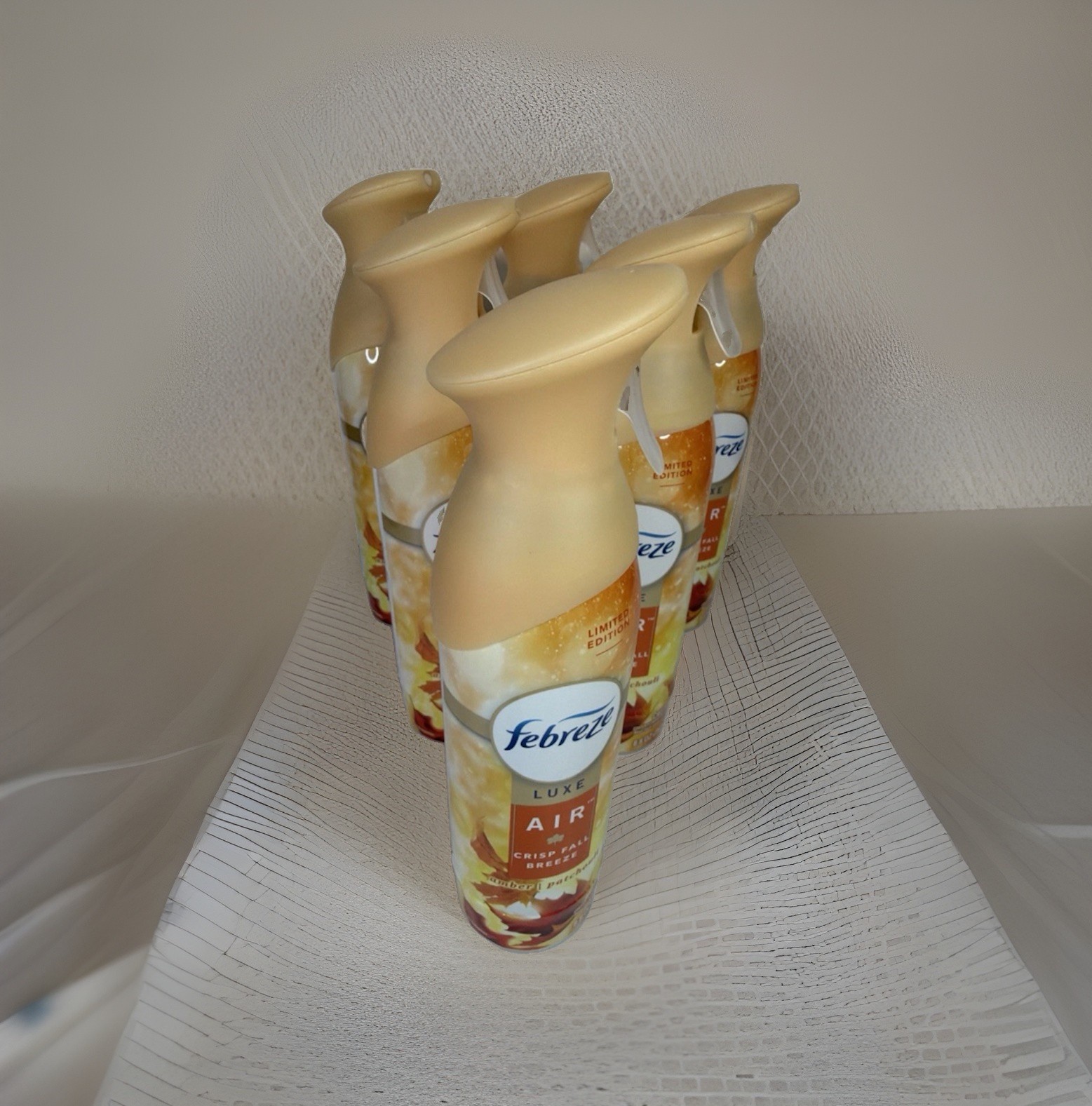 6count New DISCONTINUED Febreze Fall Breeze Amber Patchouli Air Freshener Spray