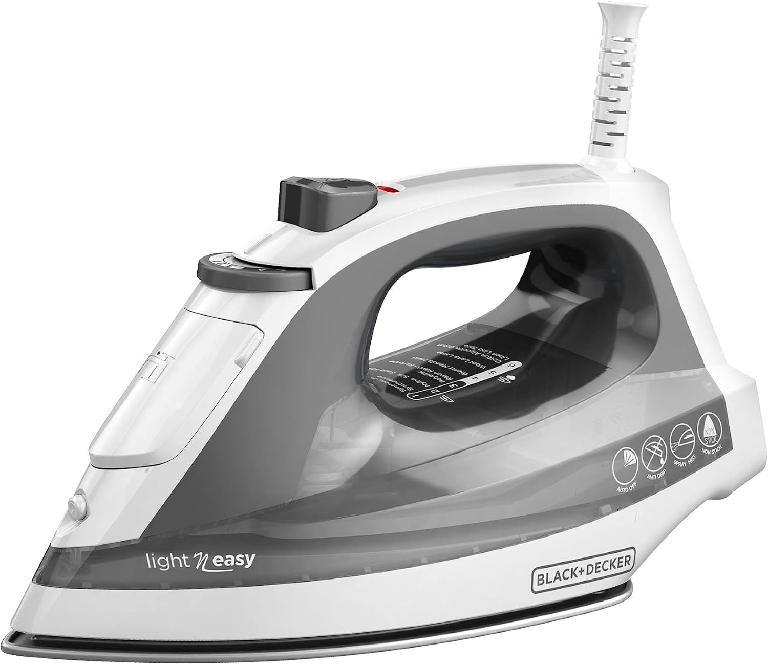 Steam Iron with Stainless Steel Soleplate Lightweight Clothes Iron