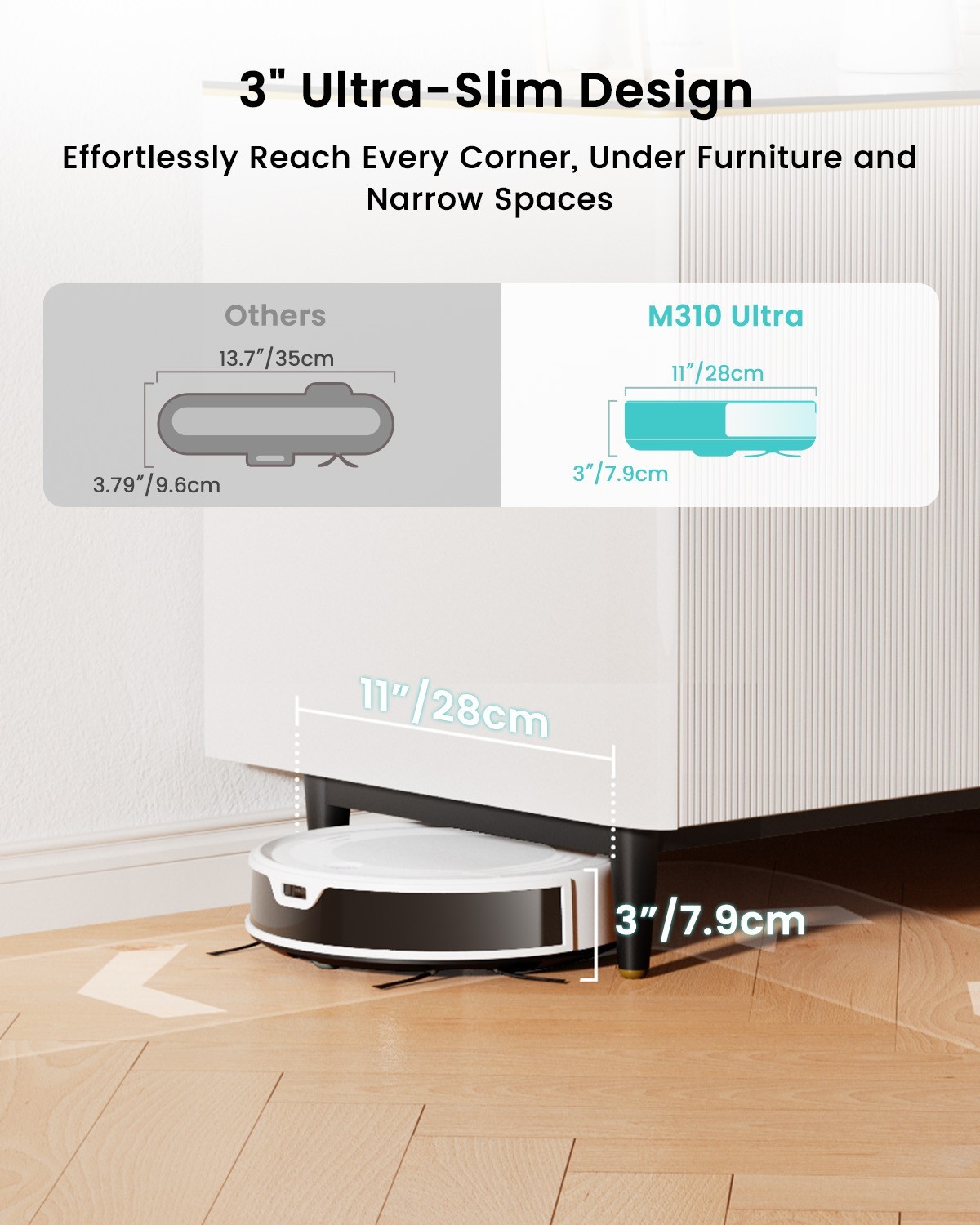 Lefant Robot Vacuum Cleaner Powerful suction 7000Pa M310 Ultra