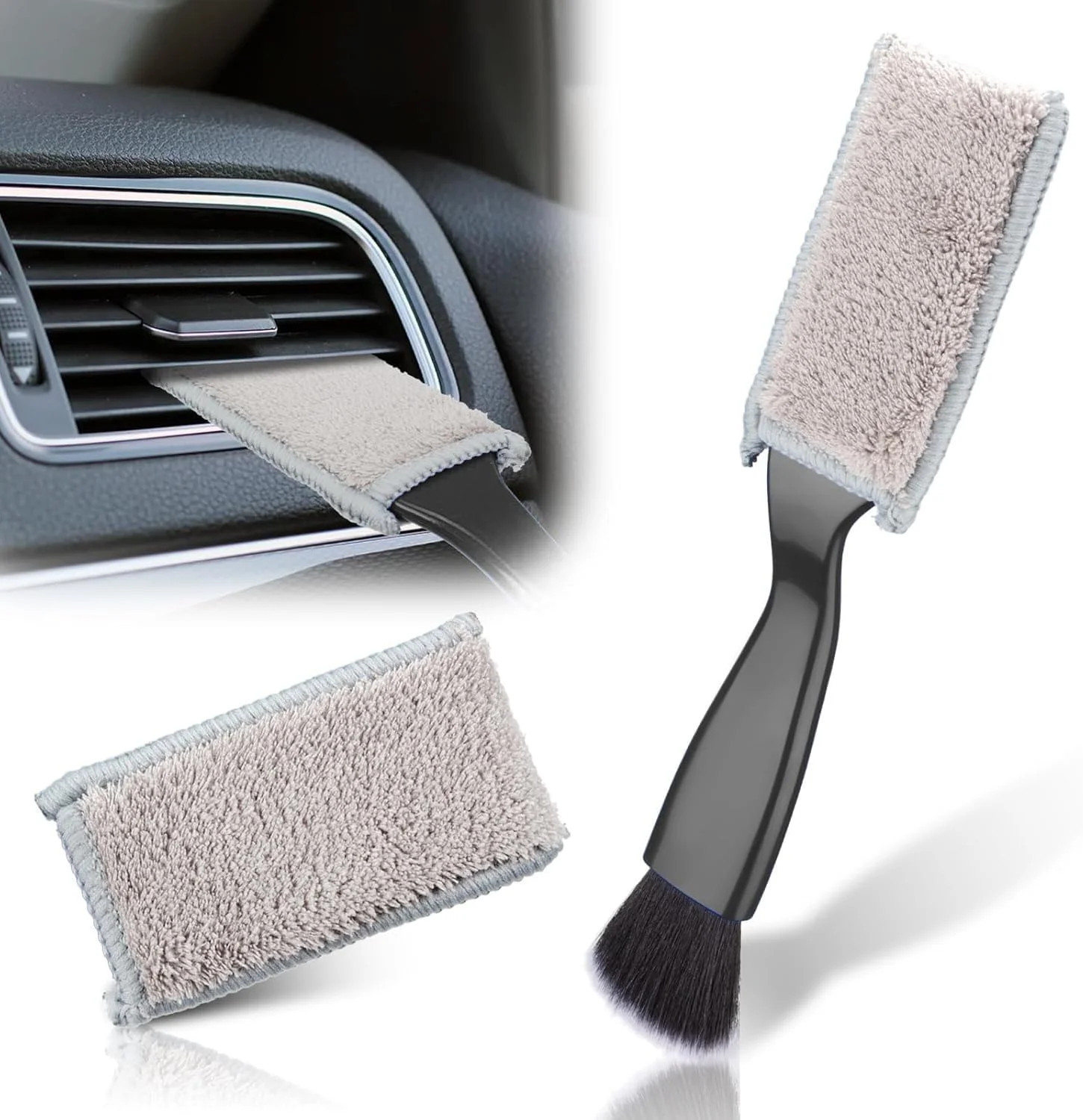 Double Head Brush for Car Clean, 2 in 1 Car Detailing Brush, Car Accessories Dou