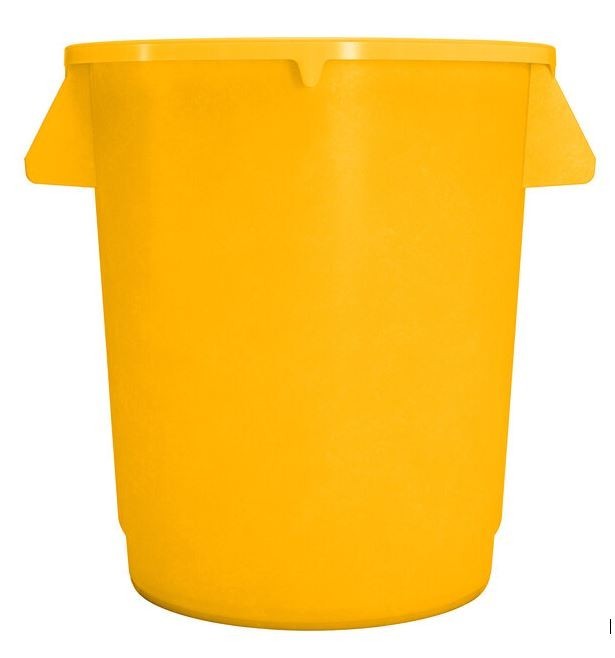 10 Gallon Commercial Trash Can – Food Grade, NSF Listed, Heavy Duty, Yellow