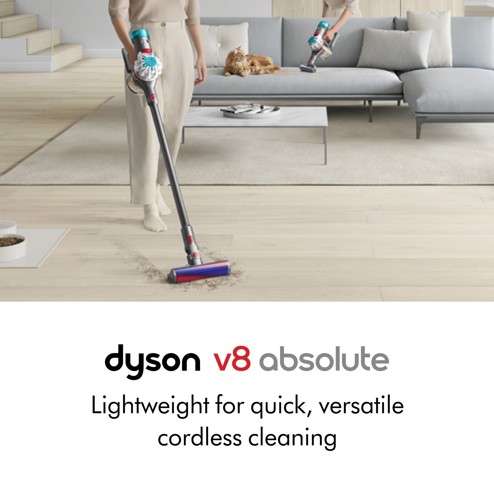 Dyson V8 Absolute Cordless Vacuum | Silver/Nickel | Refurbished