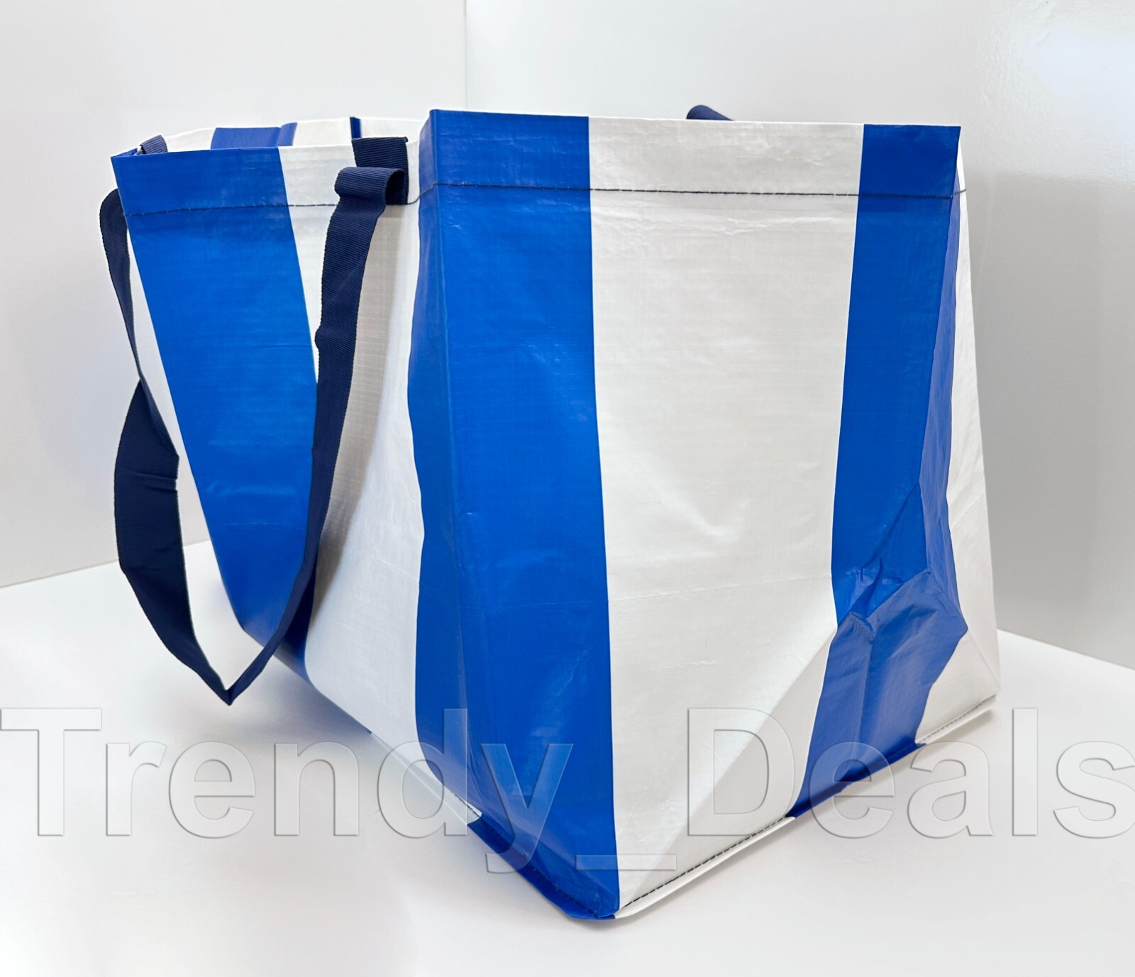 Ikea VINTERFINT Shopping Tote Bag, LARGE, Santa Claus Pattern Red, 19 Gallon NEW