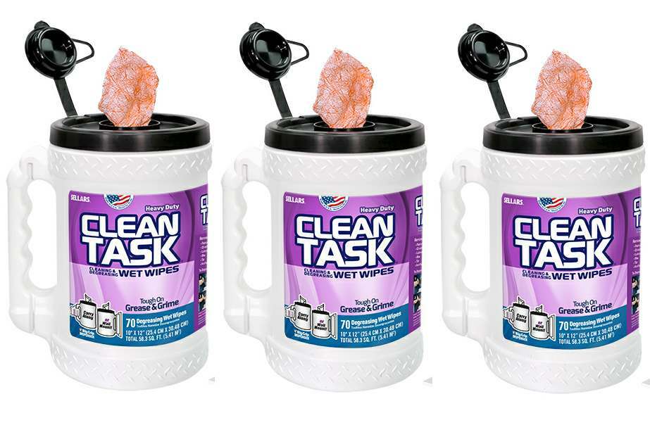 Clean Task Multi Surface Cleaning Wipes Heavy Duty Wet Towel Car Interior – 3 PK