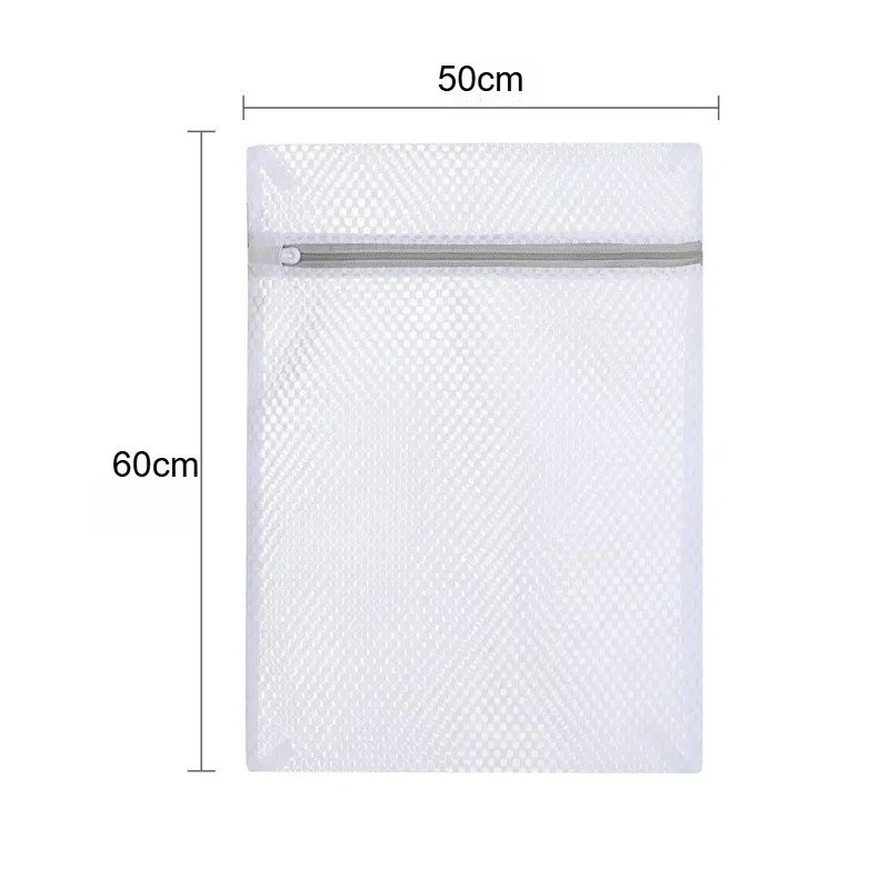 Mesh Laundry Bags for Delicates with Non Rust Zipper- White Laundry Bag