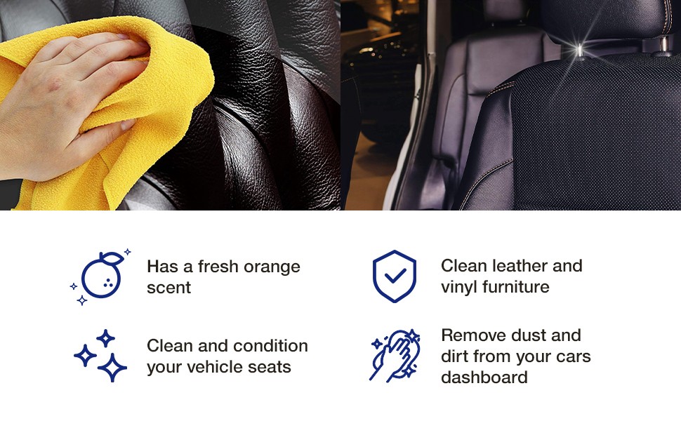 Leather & Vinyl Cleaner & Conditioner – Cleaning Supplies for Leather Home