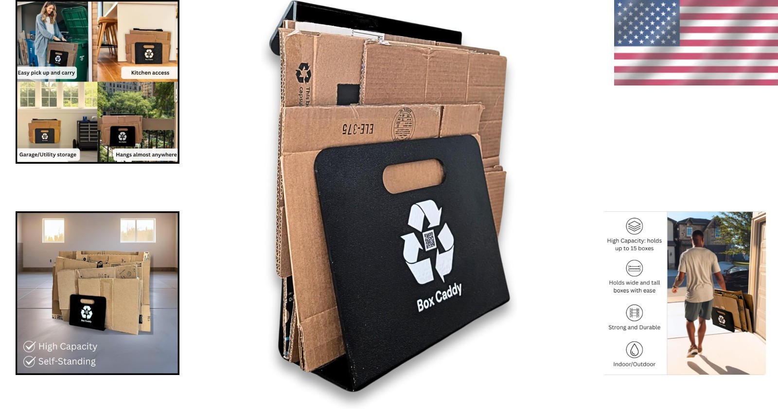 Durable Self-Standing Cardboard Storage Bin – Eliminate Clutter, Eco-Friendly