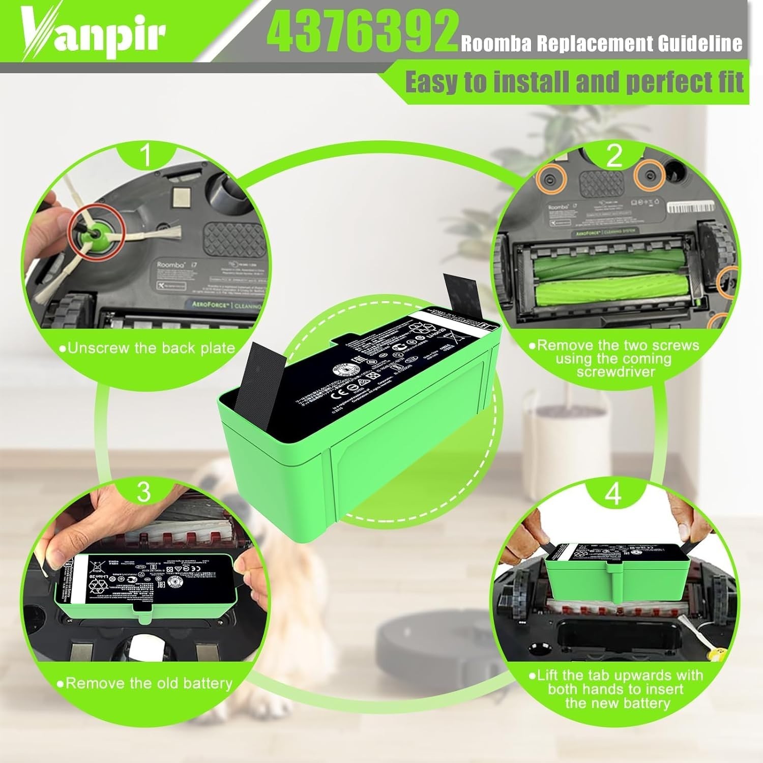 iROBOT ROOMBA REPLACEMENT BATTERY f/ 500 600 700 800 900 Series ROBOTS