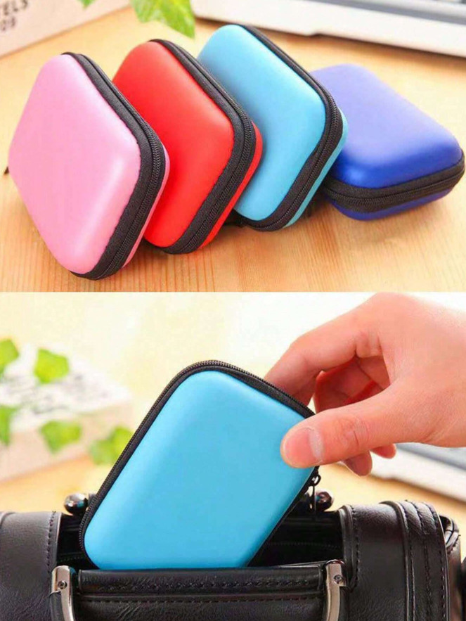 1 pc Portable Zipper Storage Bag for Cables, Chargers & Electronic Accessories