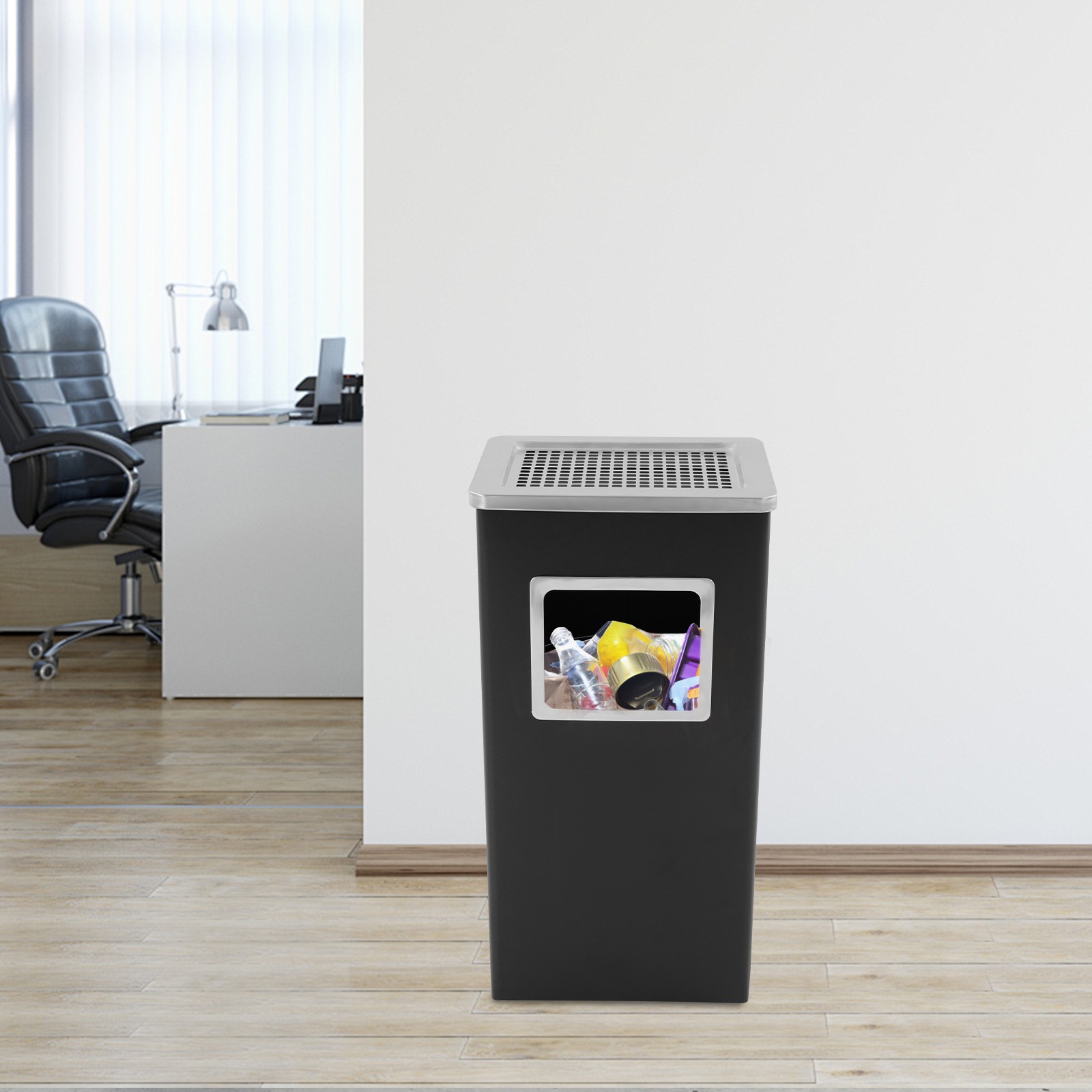 Trash Can 12.2*9.84*24.02in Garbage Can Indoor&Outdoor Trash Can for Kitchens