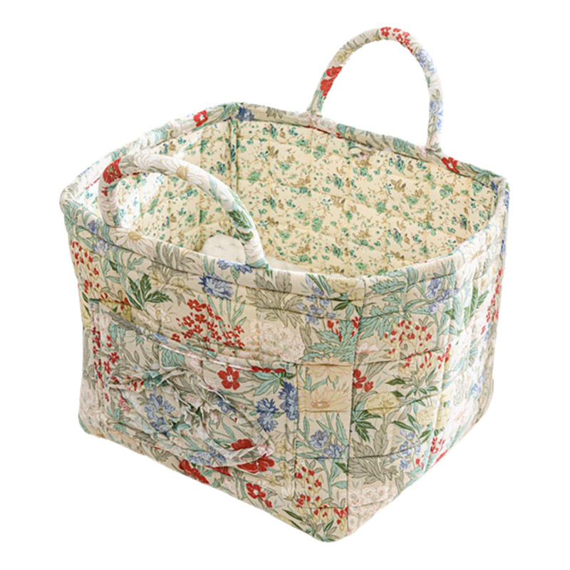 Fabric Storage Basket Rural Style Portable Clothes Miscellaneous Storage Basket