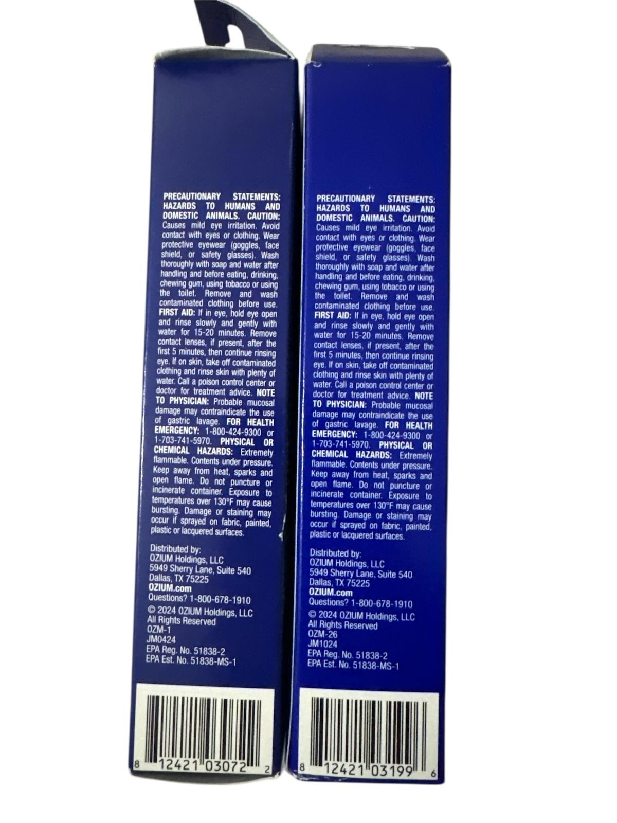 Ozium Air Sanitizer 3.5oz Carbon Black & Original (2 Pack) Odor Eliminator 2pcs