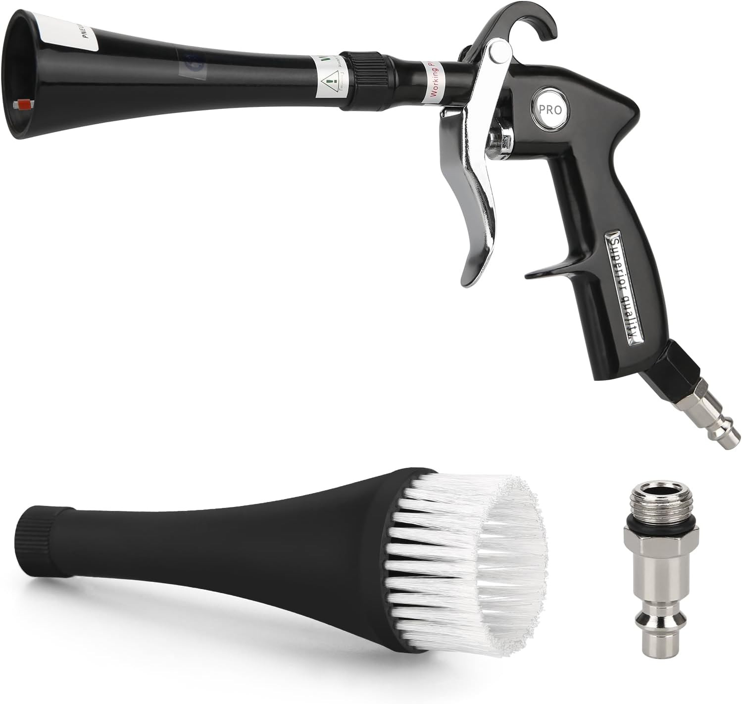 Aluminium Car Cleaning Gun with Tapered Nozzle, 6-9.2Bar with 2 Set Nozzle, Pres