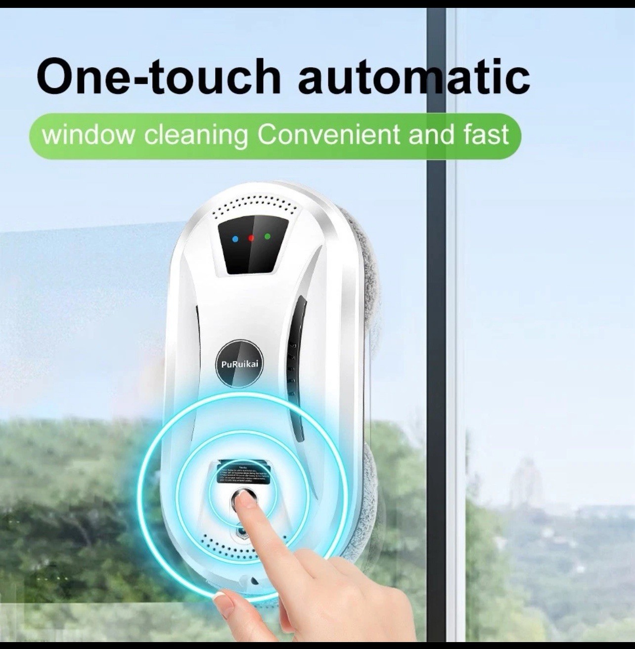 Smart Window Cleaning Robot, Remote Control Glass Cleaner, One-Button Operation