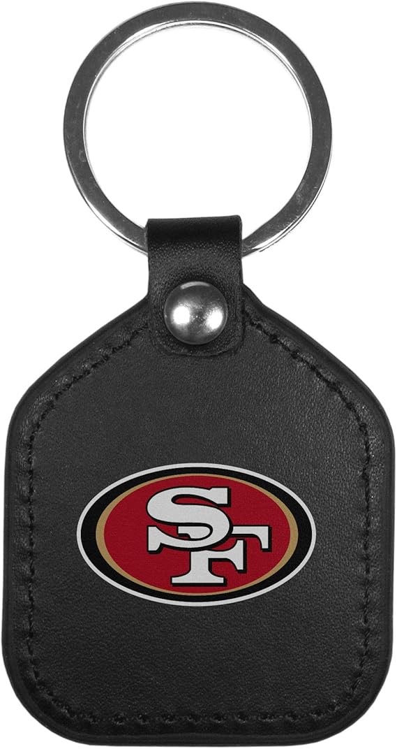 Siskiyou NFL unisex-adult Leather Square Key Chains