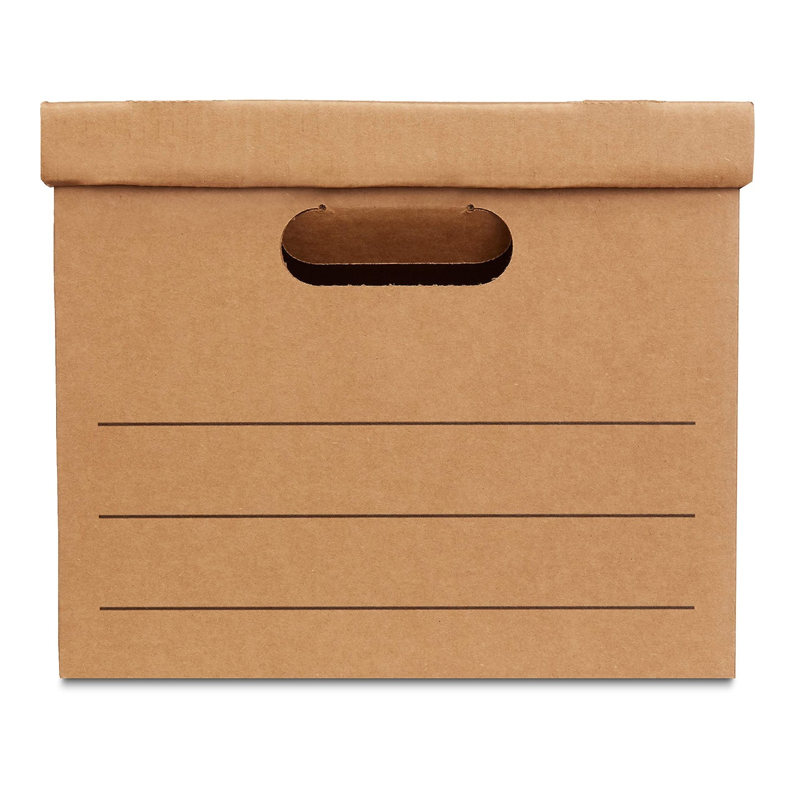 Moving & Storage Boxes with Handles, Lift-Off Lids, Collapsible, 15x10x12 in, 20