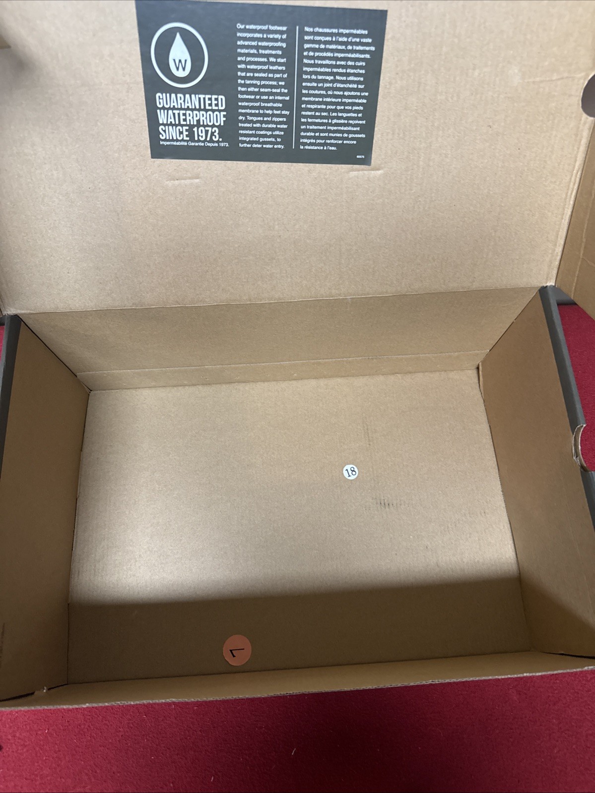 Timberland Empty Shoe Replacement Box 17.5x11x6.25” Grey