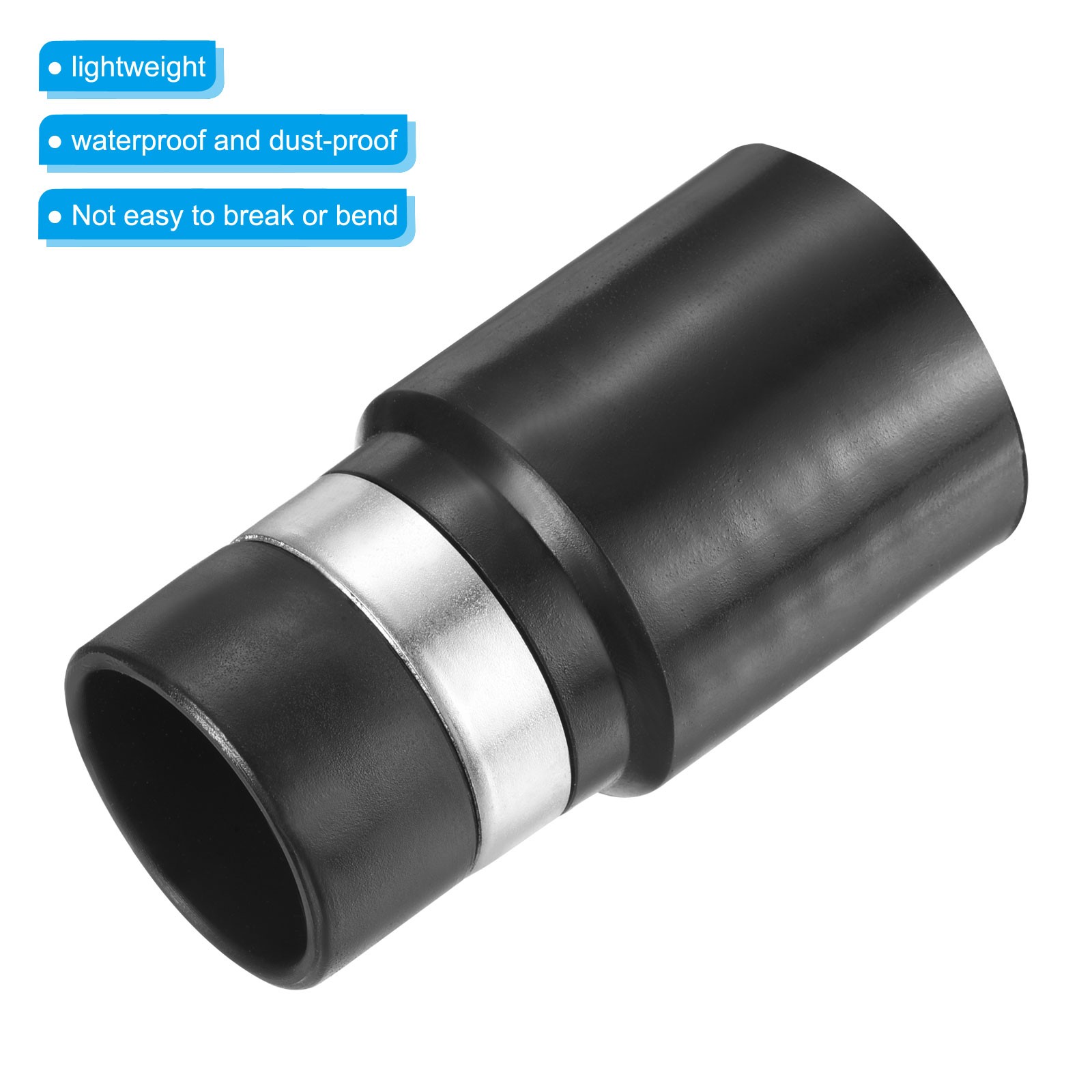 2Pcs 1.3″ ID Vacuum Hose Adapter Cleaner Hose Reducer Converter Connector Black