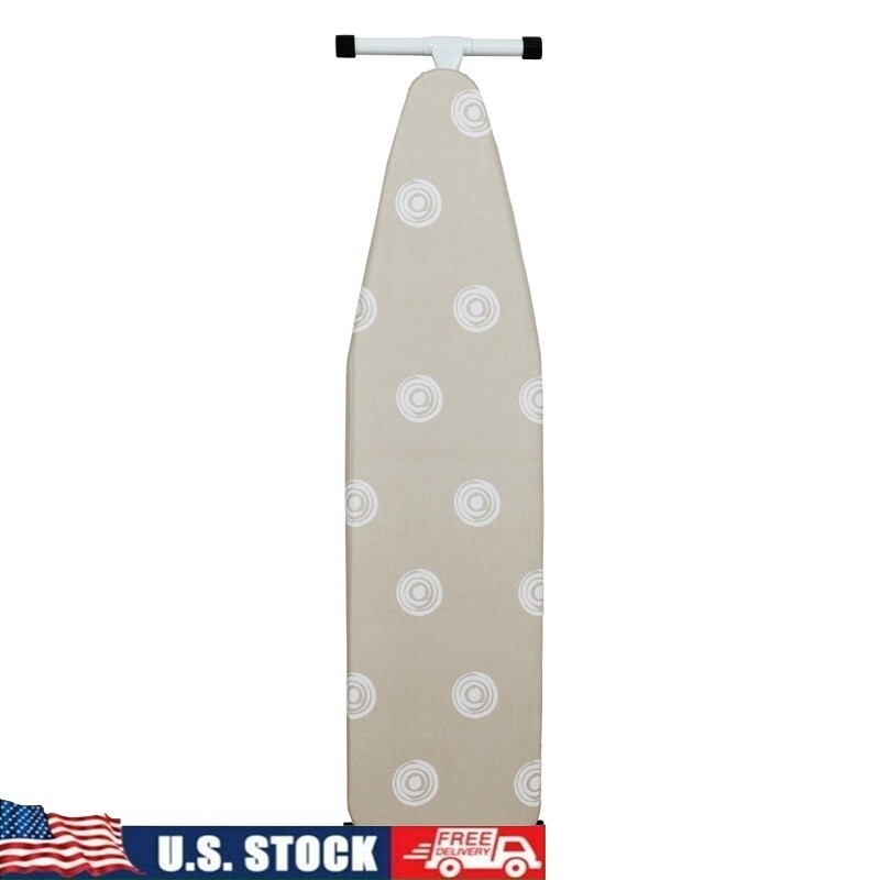 T-Leg Ironing Board Adjustable Height Steel Frame Portable W/ Cotton Cover New