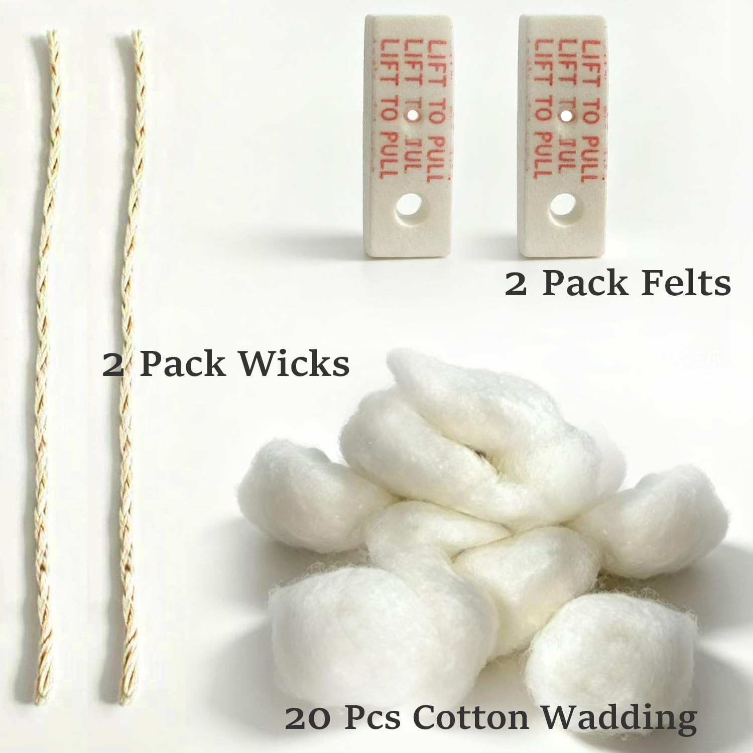 Cotton Wadding and Felt Wick for Universal Lighter, Lighter Replacement…