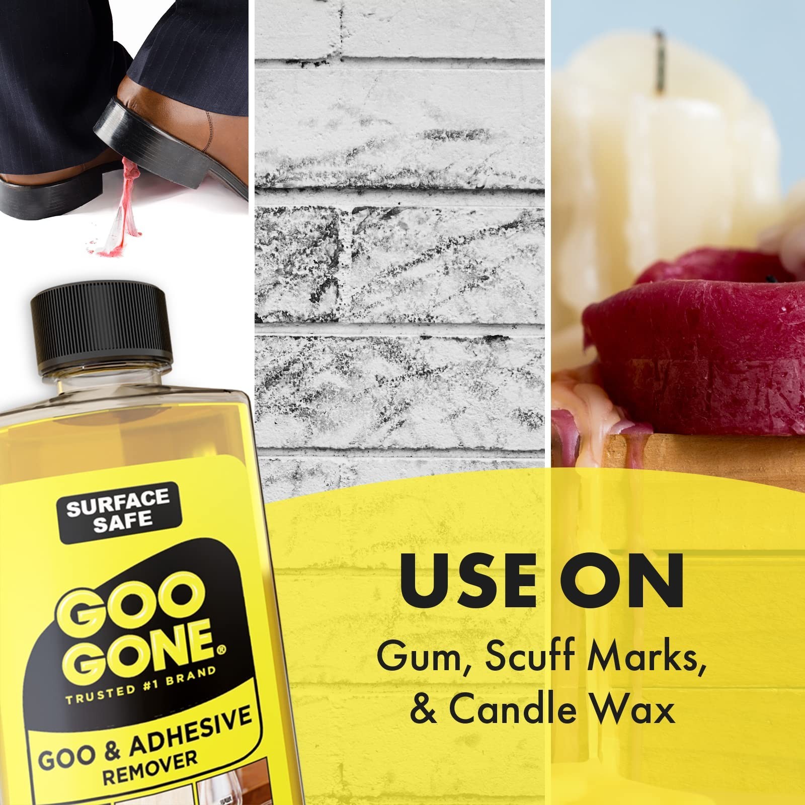 Adhesive Remover Surface Safe Goo Gone 8 Fl Oz Pack Ounce Safely Removes Labels