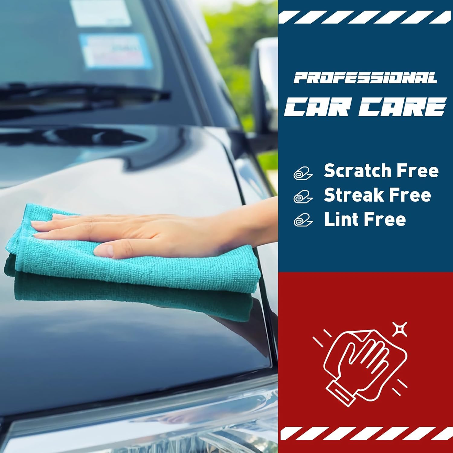 Microfiber Towels Bulk-400 Pack, Cleaning Cloths, Microfiber Towels for Cars, Cl