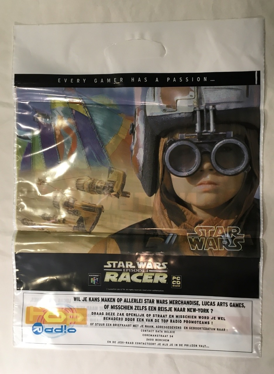Star Wars Racer Episode 1 Nintendo 64 Belgium Promo Plastic Shopping Bag