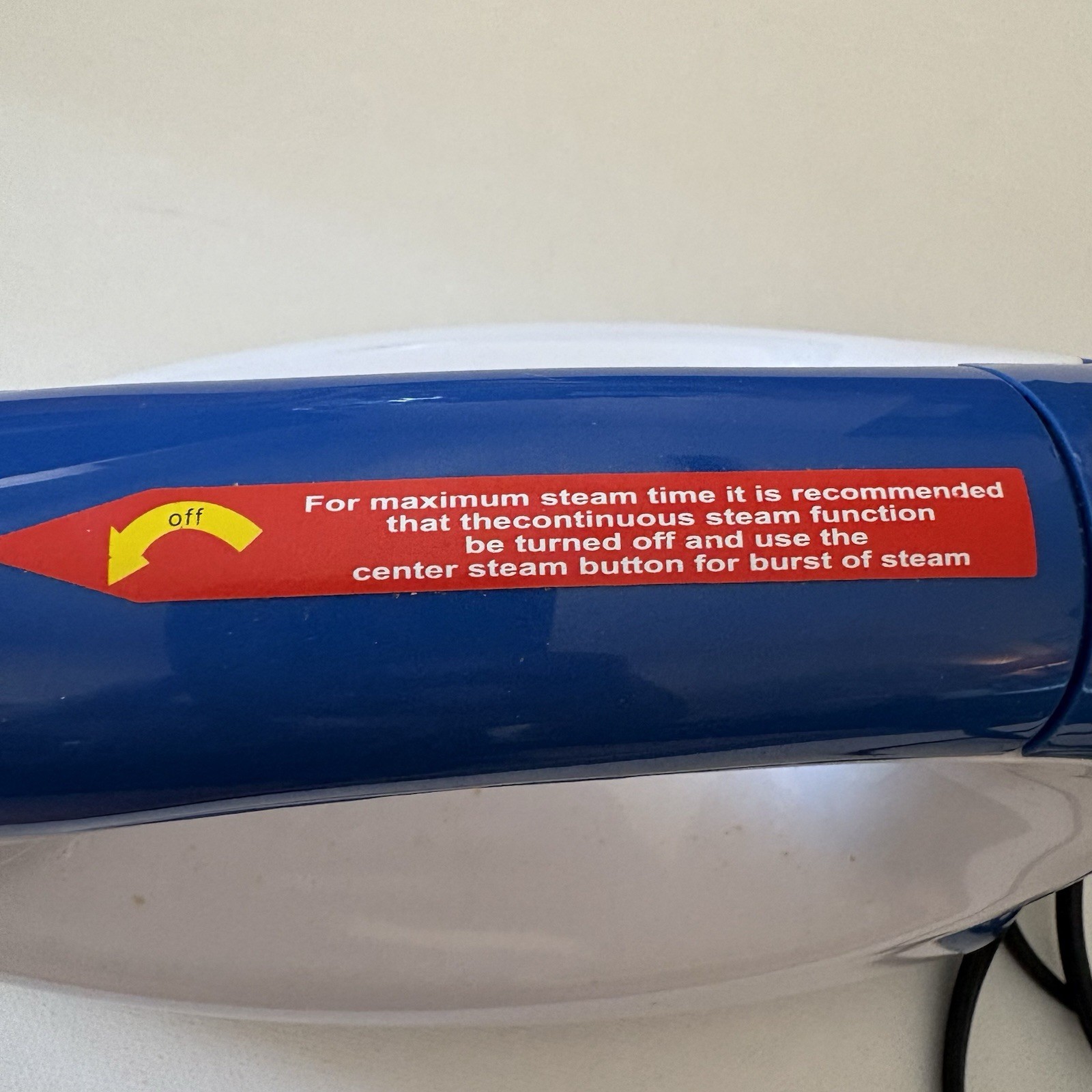 EuroSteam Evolution Iron Model 6399/3 Built In Boiler White/Blue
