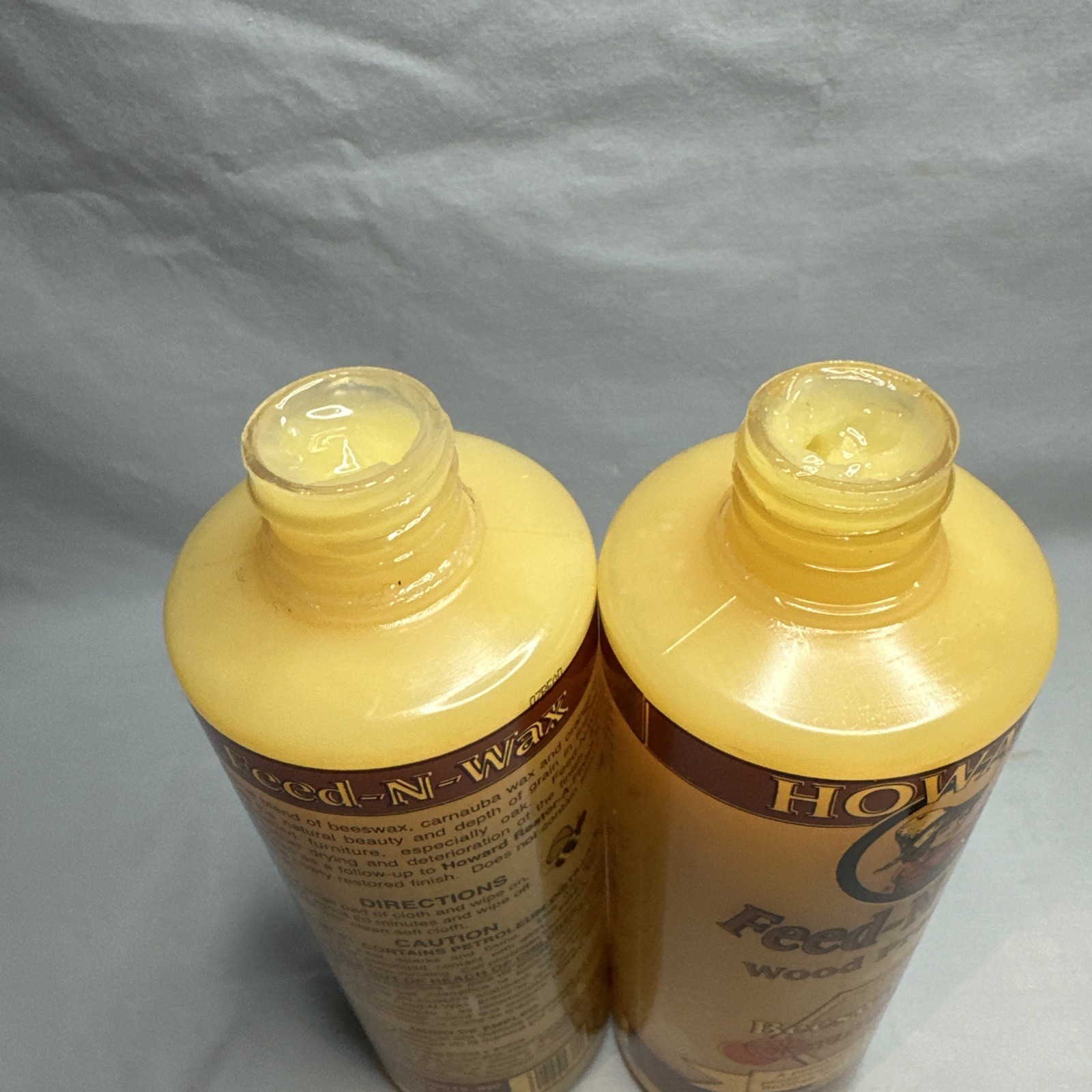 2 Pack- Howard Feed-N-Wax Orange Scent Wood Protector 16 oz. Gel (Full)