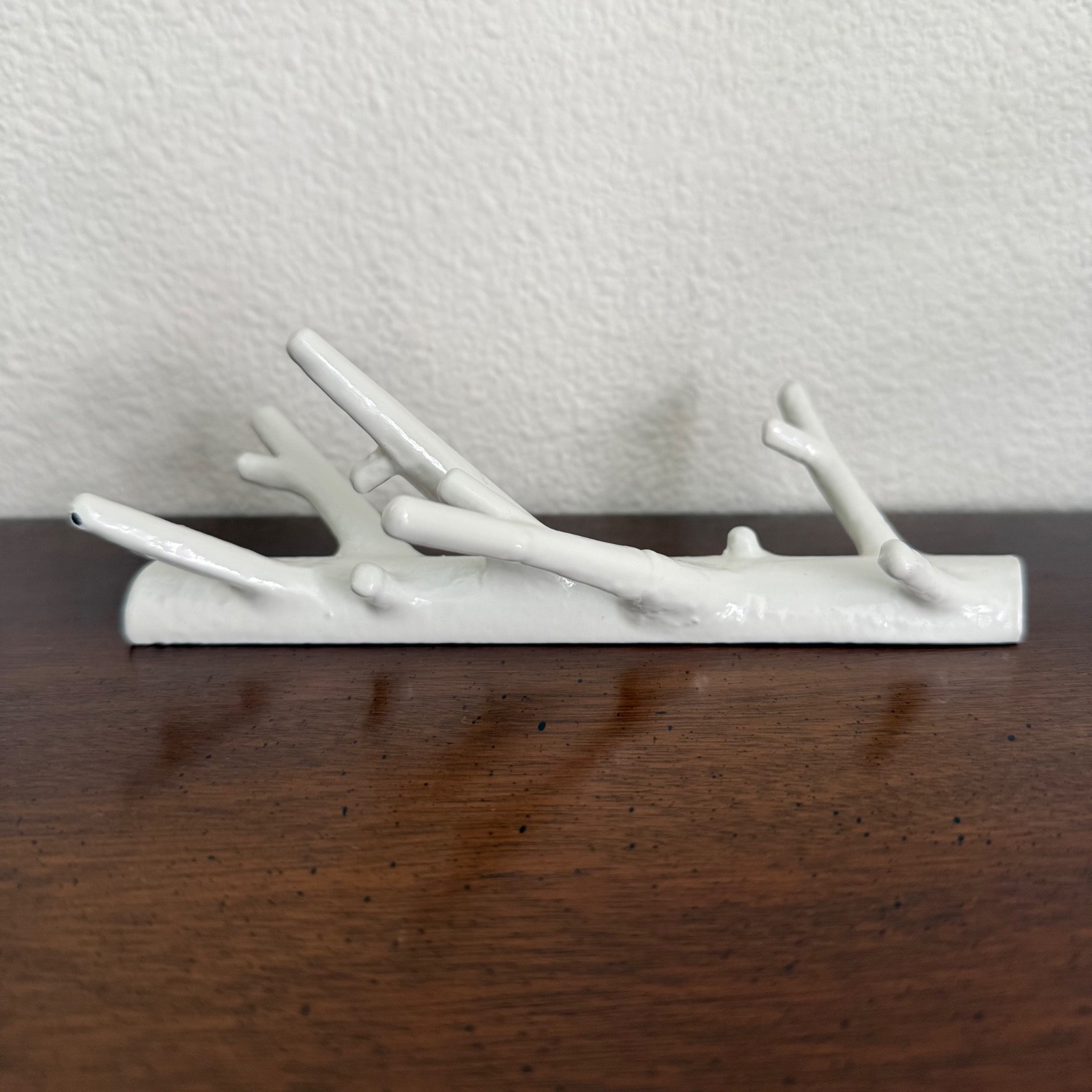 Bosign Branch™ Hook M White Solid Cast Iron Wall Hooks Modern Decor 6.5 Inches