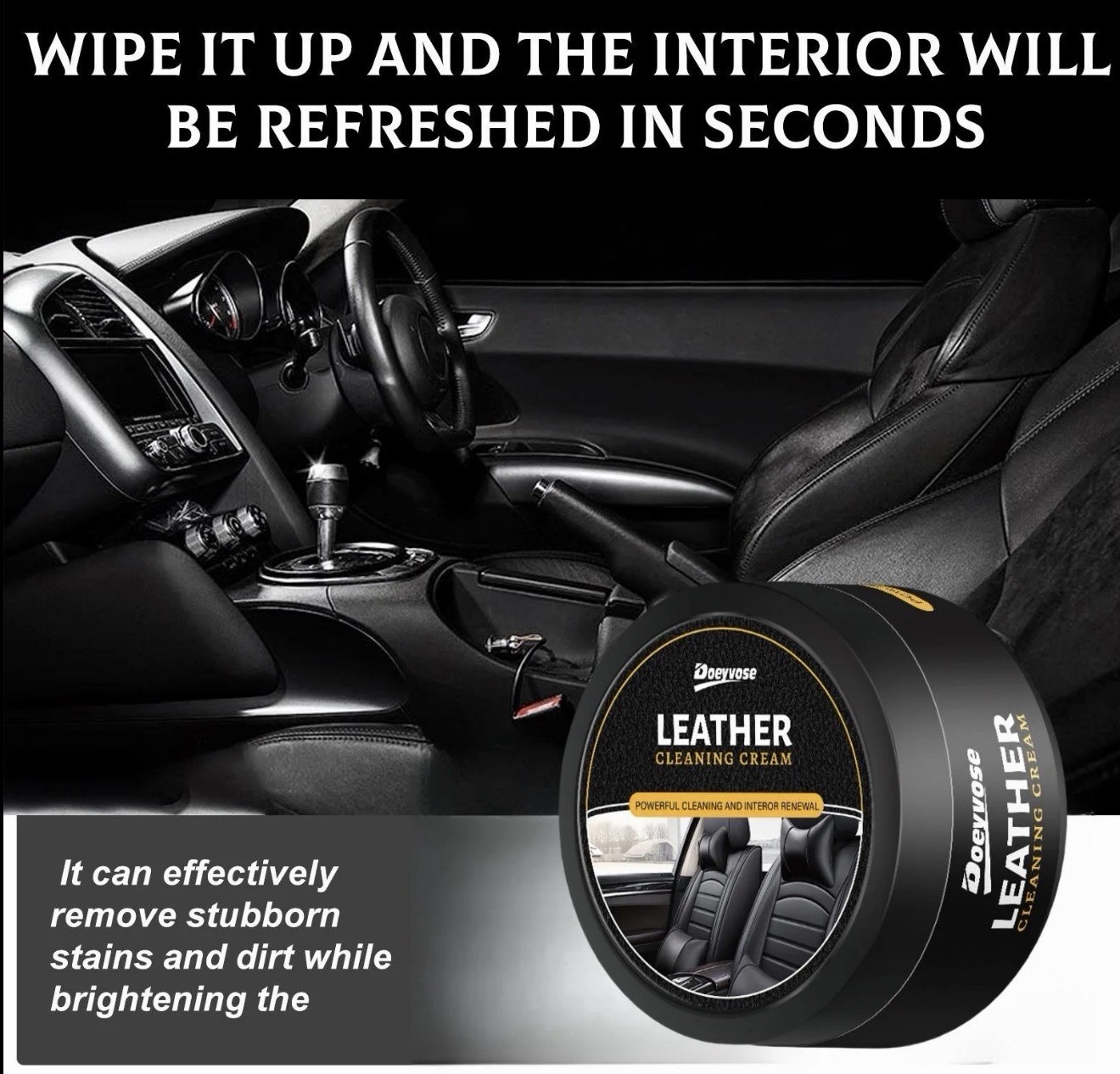 Car Leather Cleaning Cream, Multifunctional Car Leather Care Cream