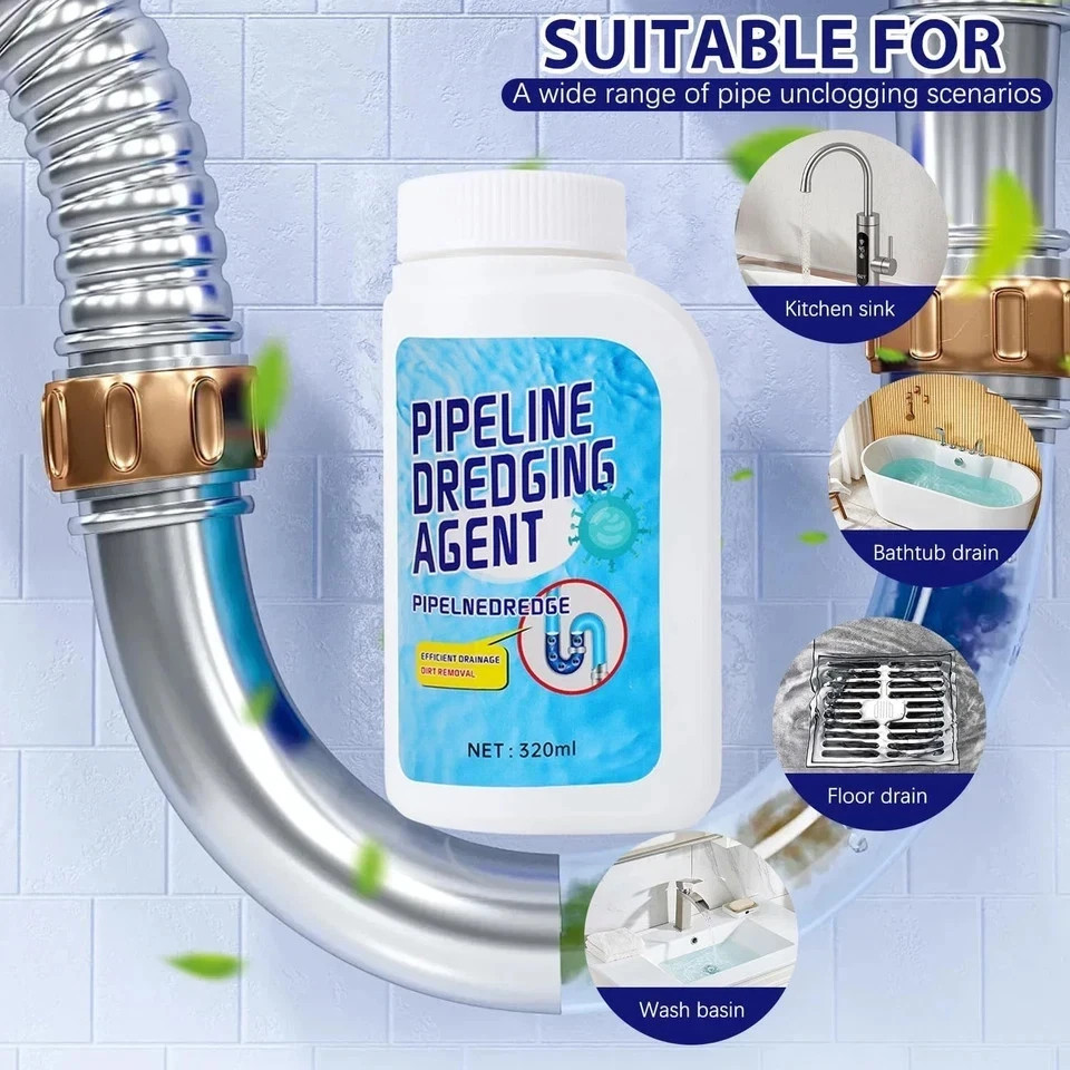 Powerful Pipe Dredging Agent,Pipeline Dredging Agent for Kitchen Toilet 350 Ml