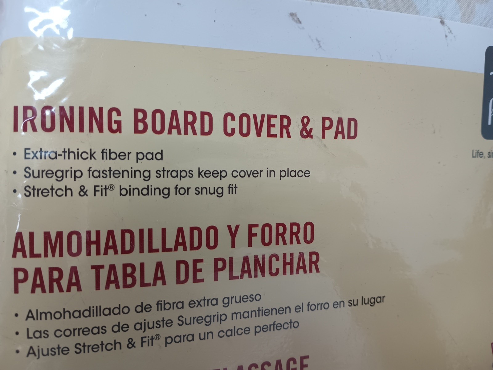 Homz Ironing Board And Extra Thick Fiber Pad 15 X 55 Standard Size