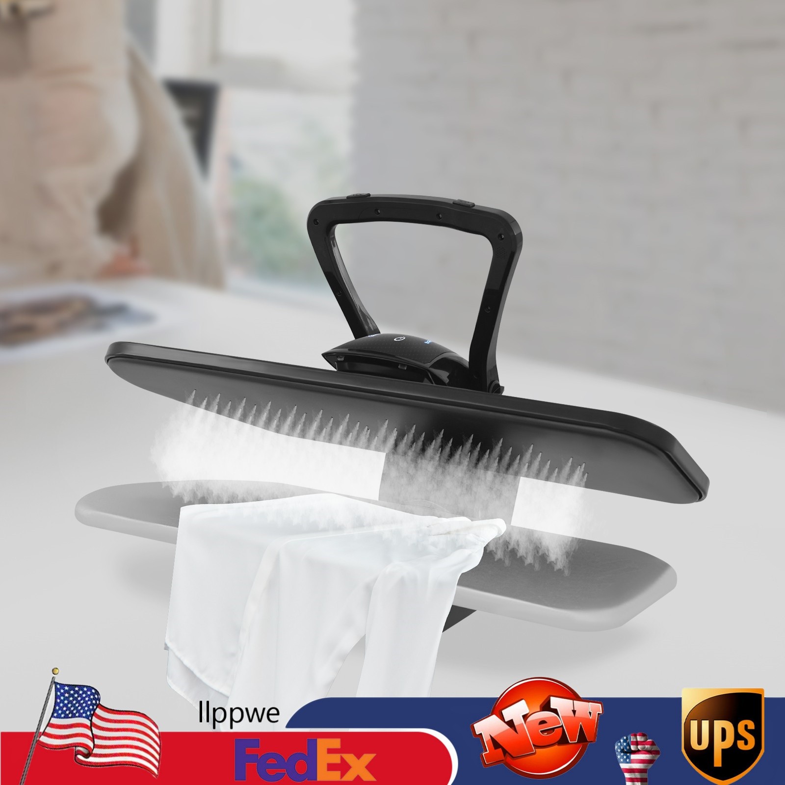 Professional 1600W Steam Press with LCD Display for Easy Clothes Ironing