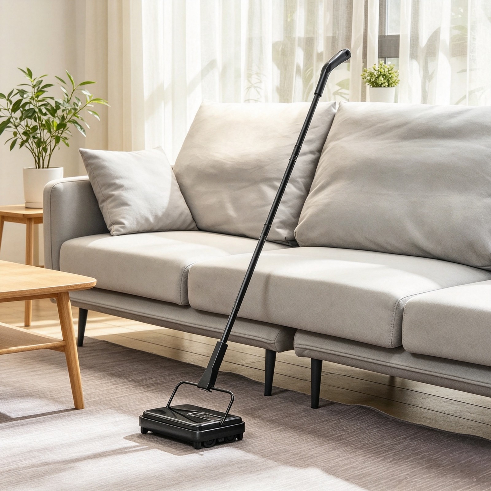 Manual Carpet Sweeper 7.87″ Sweep Path Non‑Electric 300ml Dustbin