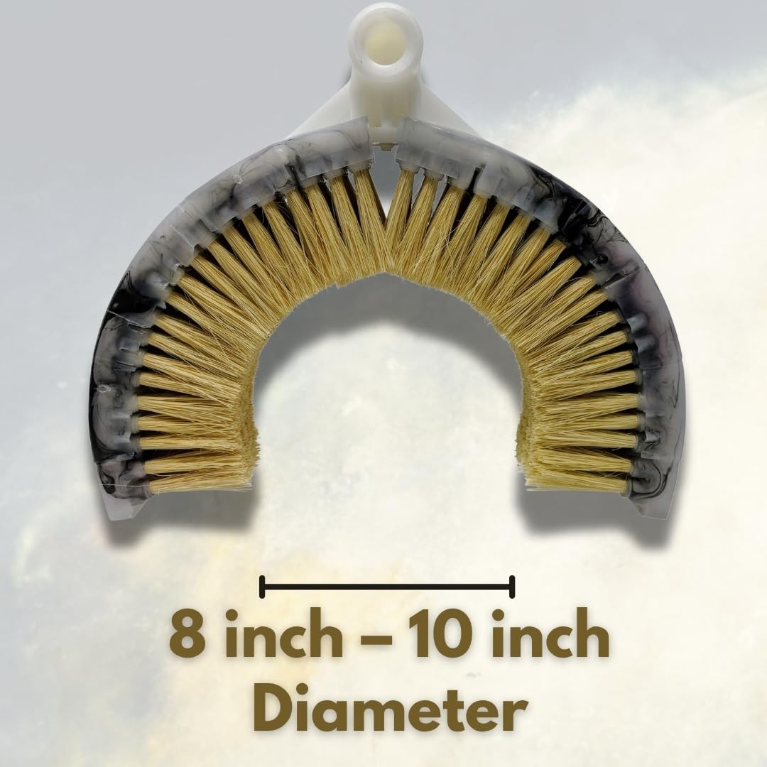 Curved Wash Brush for Exhaust Stack Pipes with Natural Tampico Fiber, Truck C…