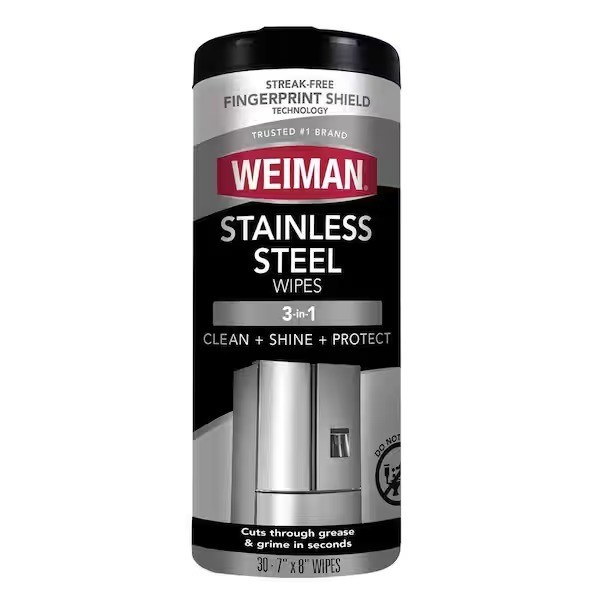 3 Pack Weiman 12 oz. 3-in-1 Stainless Steel Cleaner Wipes Clean, Shine & Protect
