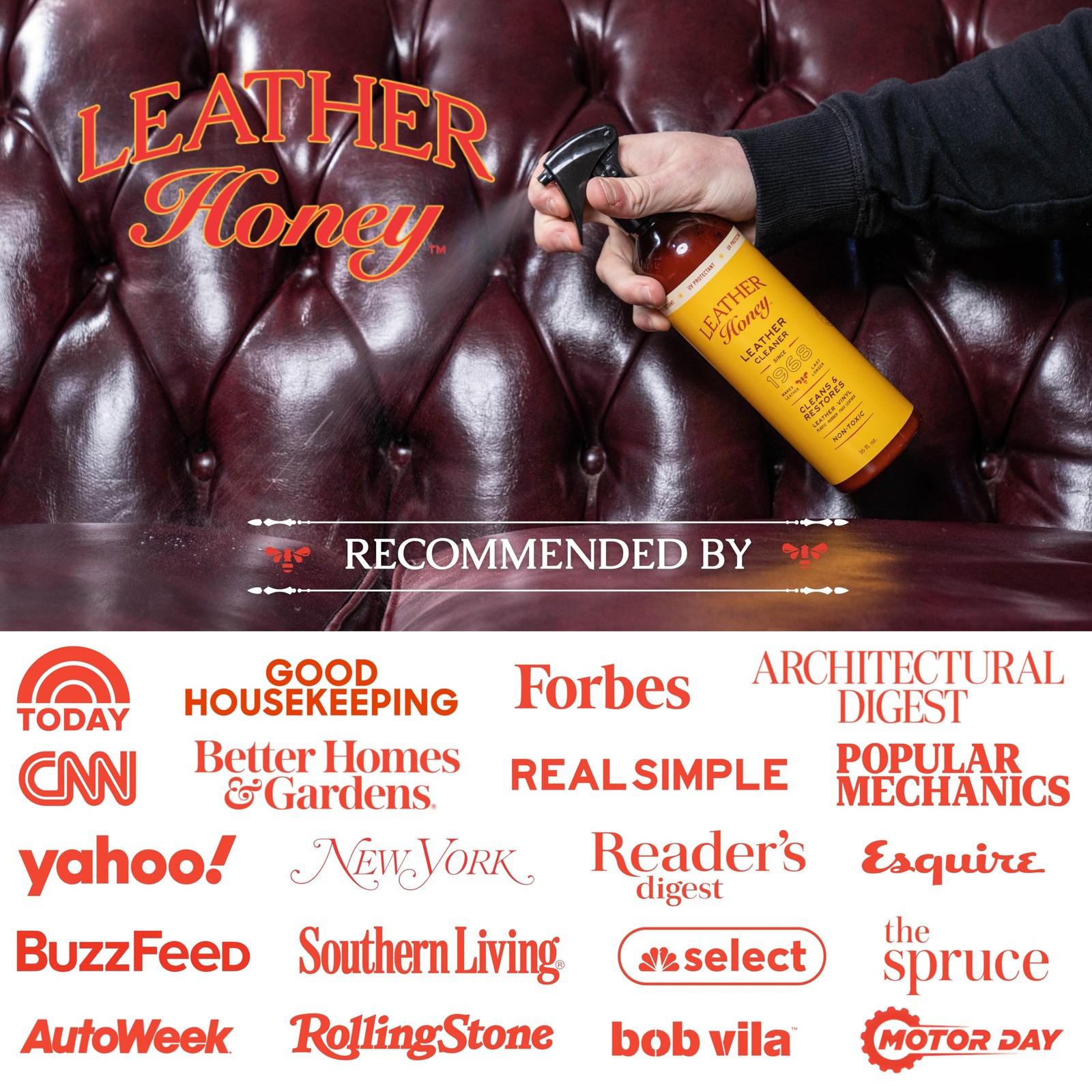 Leather Honey Leather Cleaner Spray: UV Protectant, Non-Toxic & Made in the U…