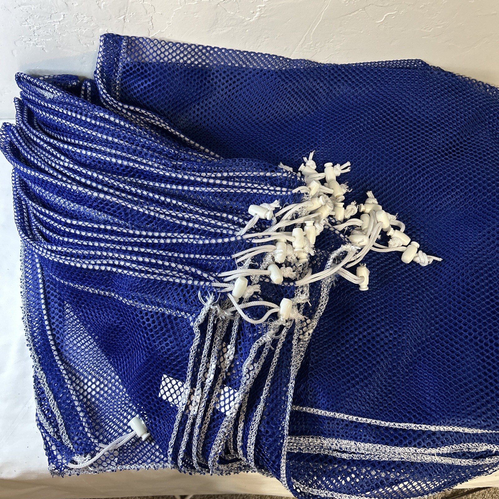 8 Mesh Bags At $1 Ea. Reusable Drawstring Sports / Laundry Bag, Machine Washable