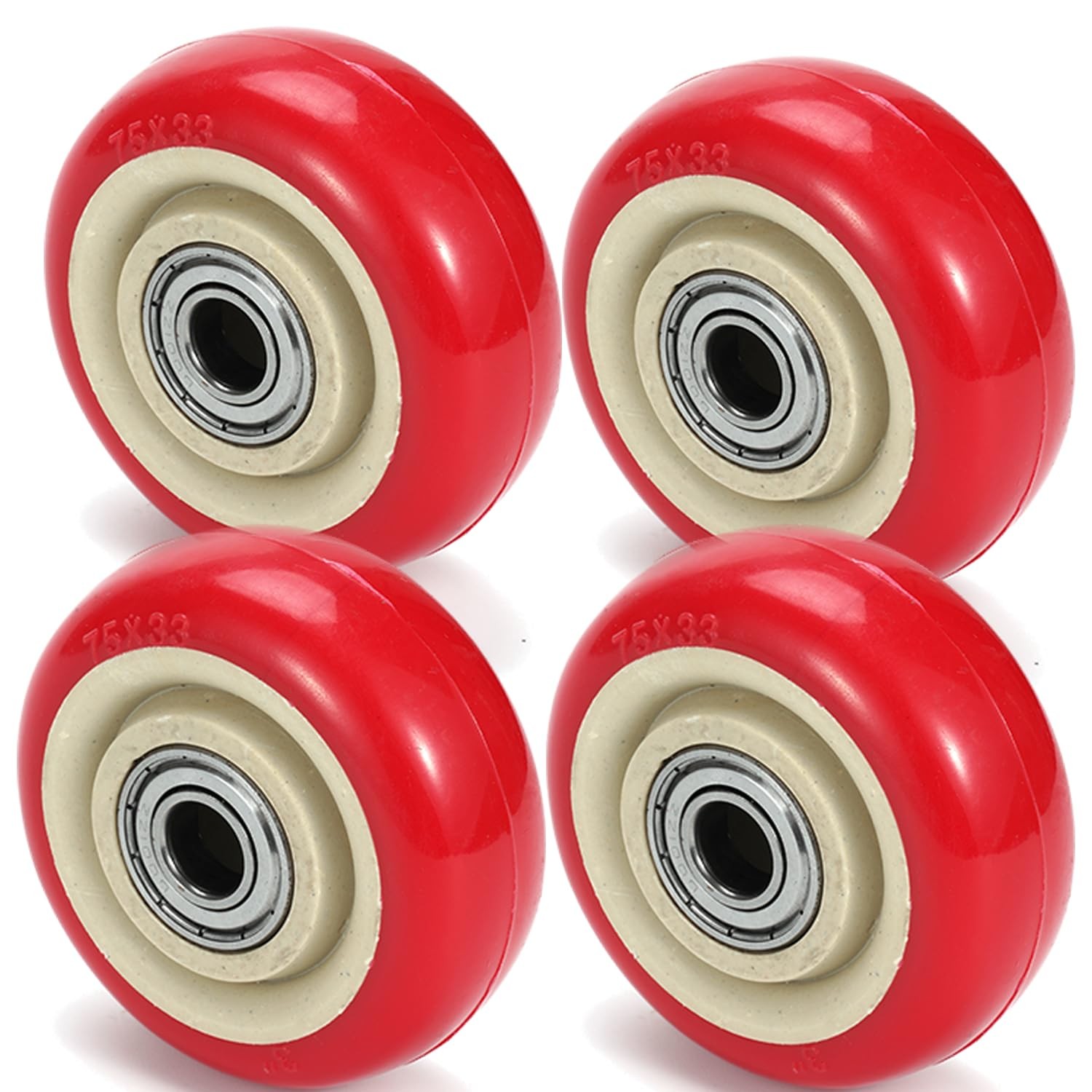 3 Inches Casters Wheels Medium Duty, 4 Packs Bearing 350 LBS, Replacement for…