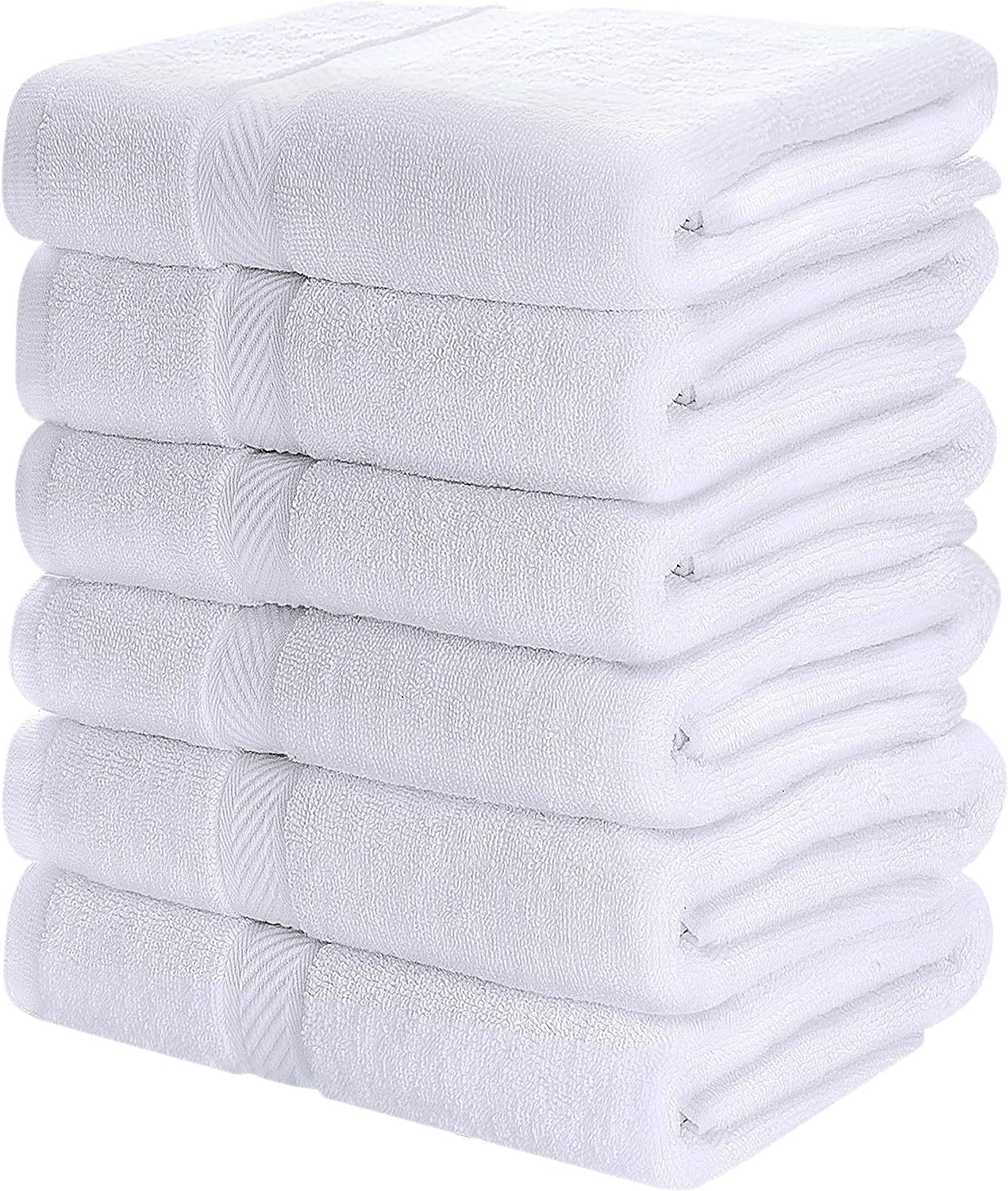Simpli-Magic 79404 Bath Towels, White, 25×50 Inches Towels for Pool, Spa, and