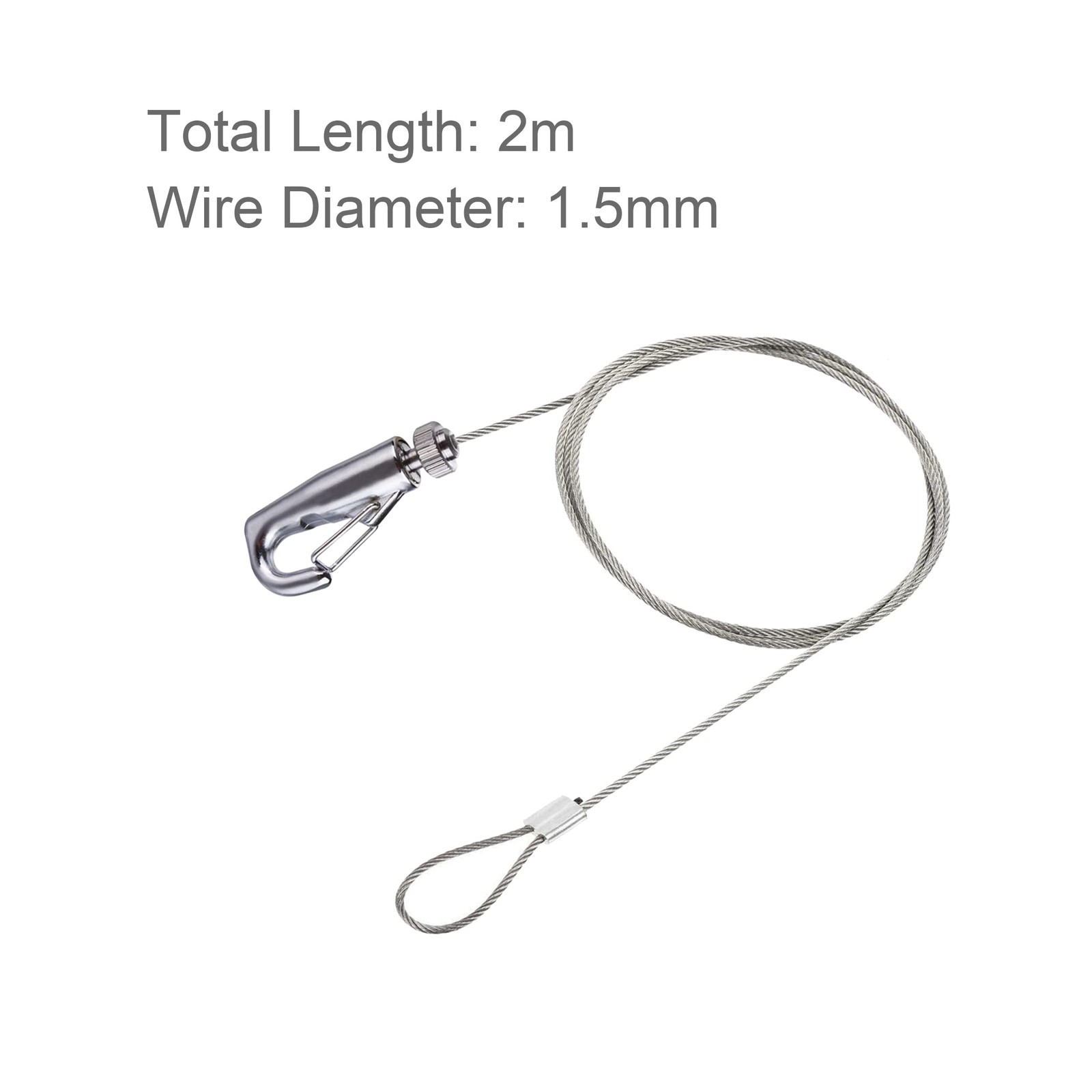 6 Pack Picture Rail Hooks And Wire Hanging System 6.5 Ft Wire Cables Adjustable