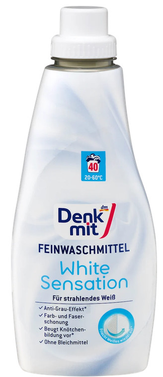10 x 1L Denkmit Fine detergent White sensation liquid, 40 Wl