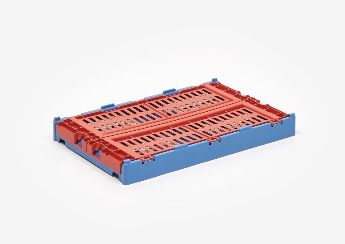 HAY Recycled Colour Crate Storage Bin Small – Red Blue White – NEW