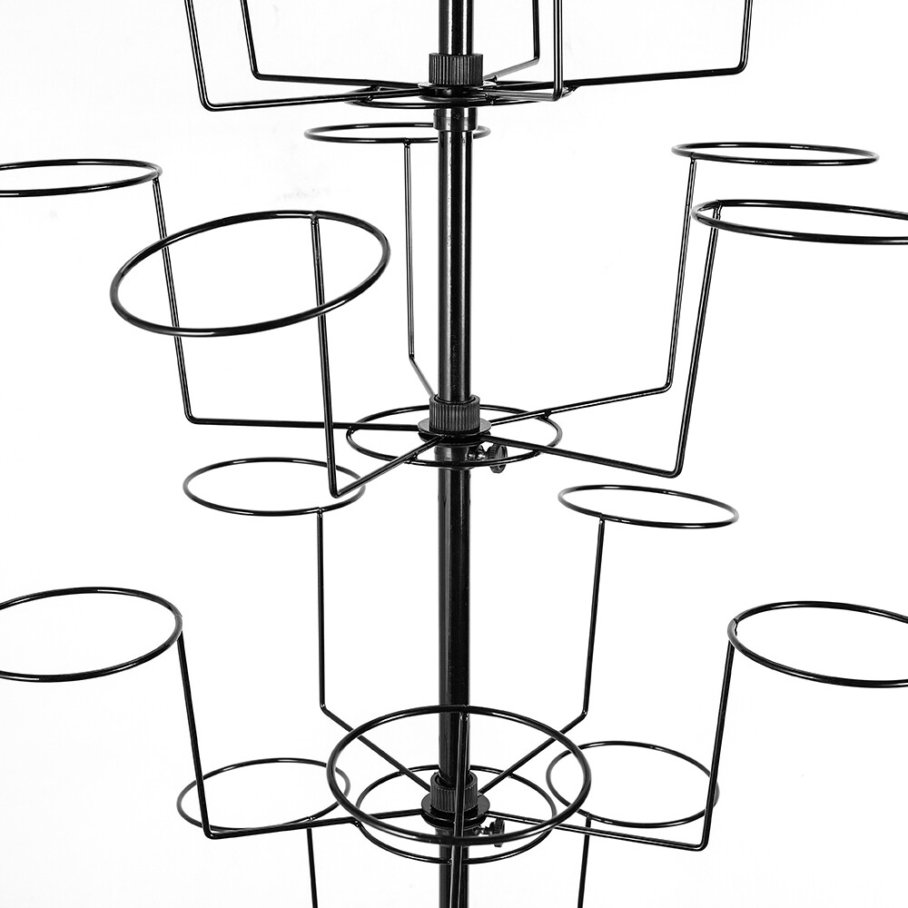 Rotating Hat Display Rack Free Standing Metal Floor Caps Headwear Stand 7 Tier