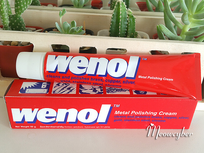 WENOL Metal Cleaner Polish with Surface Protection Brass Copper Tube Silver 50 g