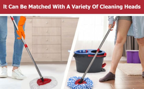 Spin Mop Stainless 4-Section Steel Pole Handle For O-Cedar Easywring RinseClean