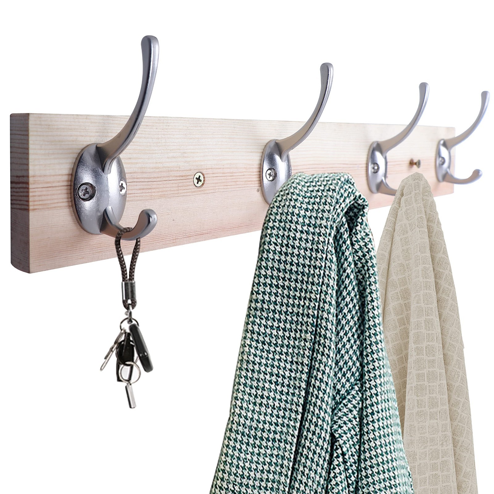 32 Pack Wall Mounted Double Coat Hooks – Retro Utility Hooks for Coats, Bags, To