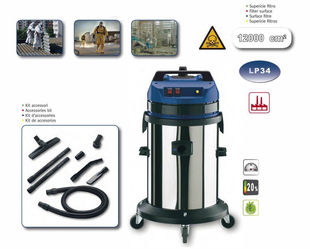 AEOLUS PROFESSIONAL VACUUM CLEANER FOR TOXIC HARMFUL SUBSTANCES LP34 230V